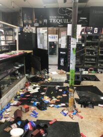 Salamy family store looted and destroyed by Black Lives Matter protestors on May 26, 2020. Photo courtesy of the Salamy family