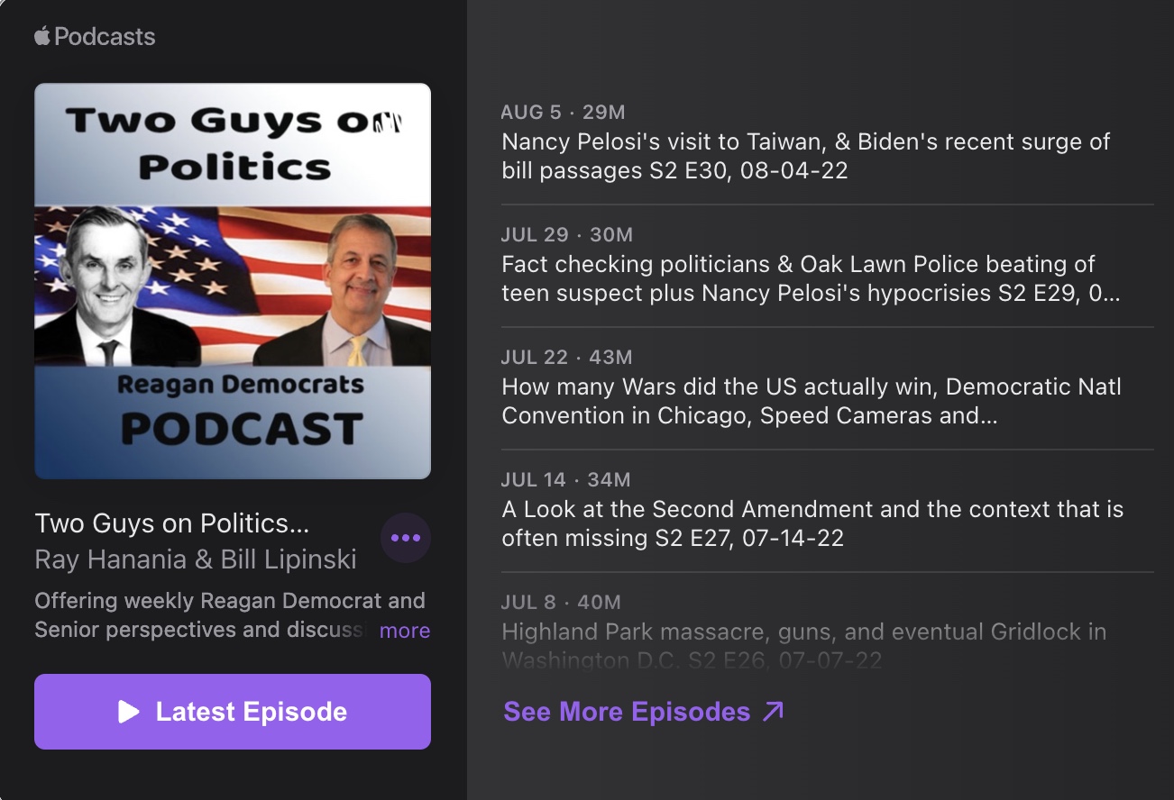 Two Guys on Politics podcast